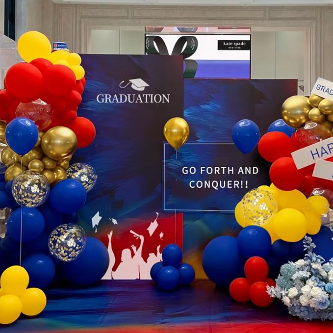 Red Blue Yellow Balloons Garland Arch Kit - Image 5