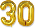 AULE 40 Inch Gold 30 Balloon Number Foil 0-9 Birthday Big Numbers | Birthday by AULE