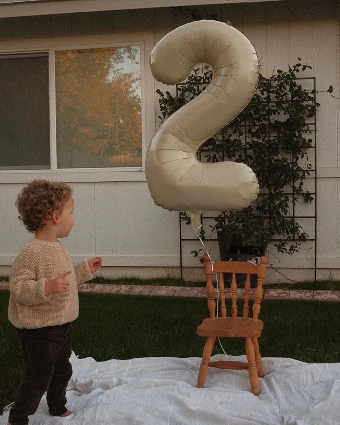 40 Inch Cream Number 9 Balloon Birthday Party Decorations - Image 8