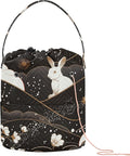 Bunny Chinese Style Yarn Bag Small Crochet Bag Drawstring Yarn Storage by Tatenale