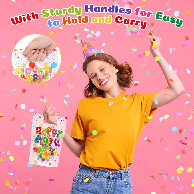 Fuutreo 25 Pcs Happy Birthday Bags Birthday Sealing Pouches - Image 5