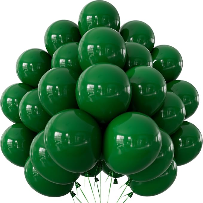 Dark Green Balloons, Forest Green Balloons by Adeyoo