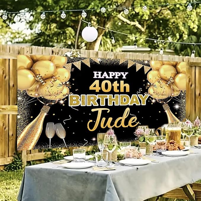 Generic Personalized Happy Birthday Banner, Customized - Image 2