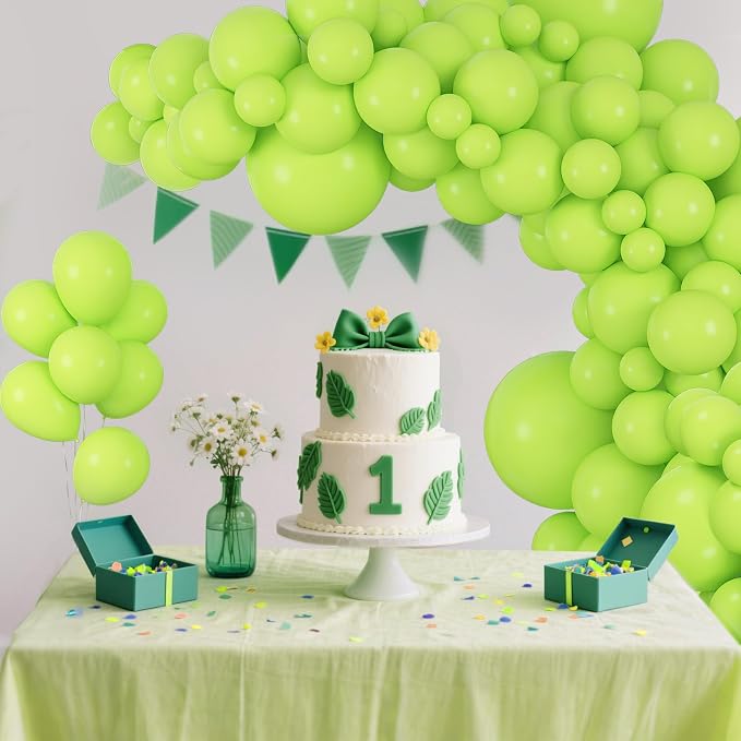 164Pcs Lime Green Balloons Garland Arch Kit Different Sizes | 18 12 10 5 inch - Image 4