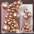 PartyWoo Metallic Rose Gold Balloons 100pcs Latex Balloons Different Sizes | 18 by PartyWoo