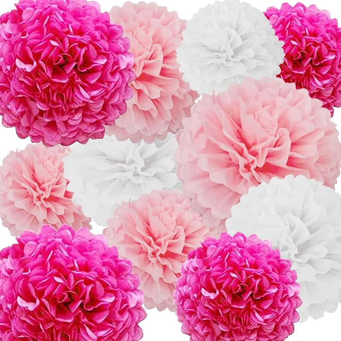 We Moment Rose Red and Pink White Paper Flowers Decorations by We+Moment