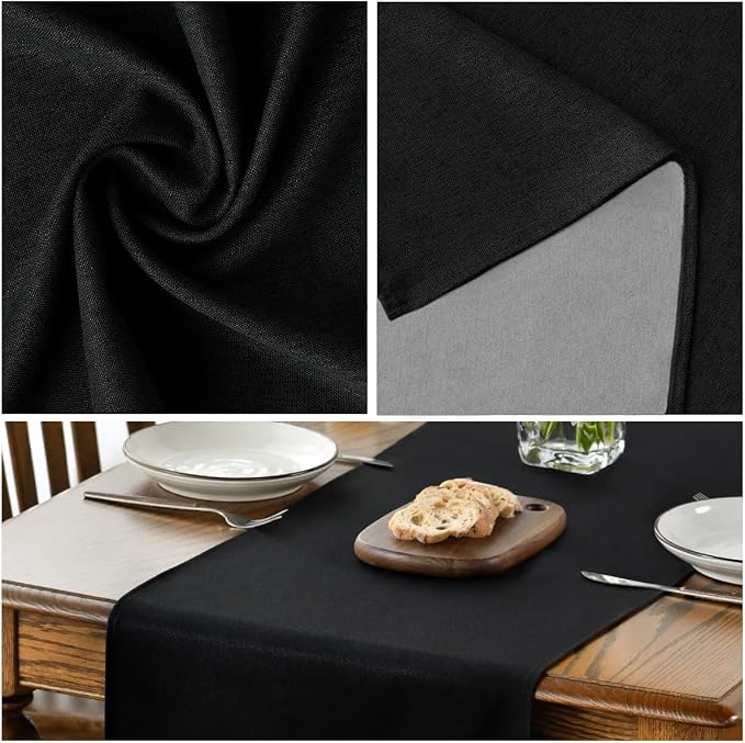 Artoid Mode Black Table Runner, Seasonal Halloween Washable Kitchen Dining - Image 5