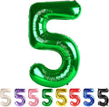 5 Balloon Numbers Party Decorations, 40In Dark Green Balloons by Mluchee