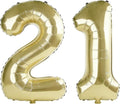 40 Inch Number 21 Balloons for 21st Birthday Party Decorations, 0-100 Champagne by FOBELEC