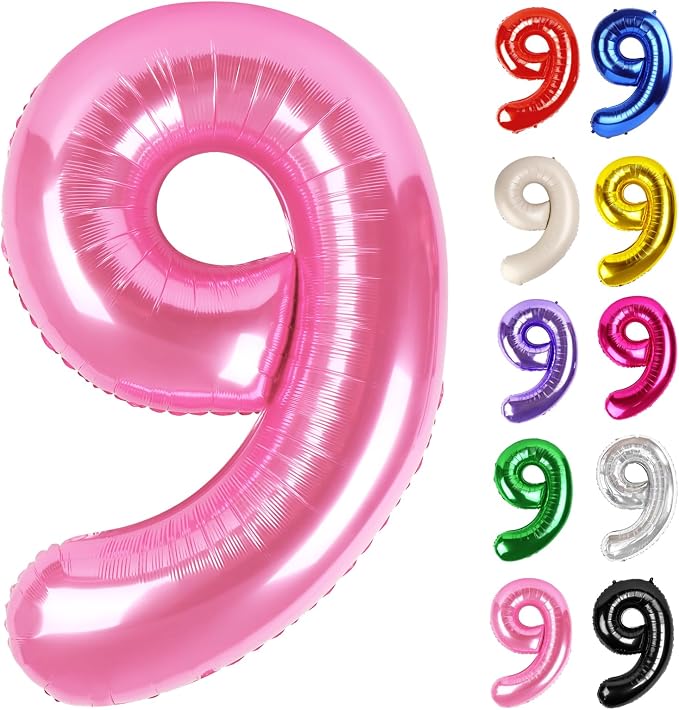 Pink Number 9 Balloon 40 Inch by IWERP