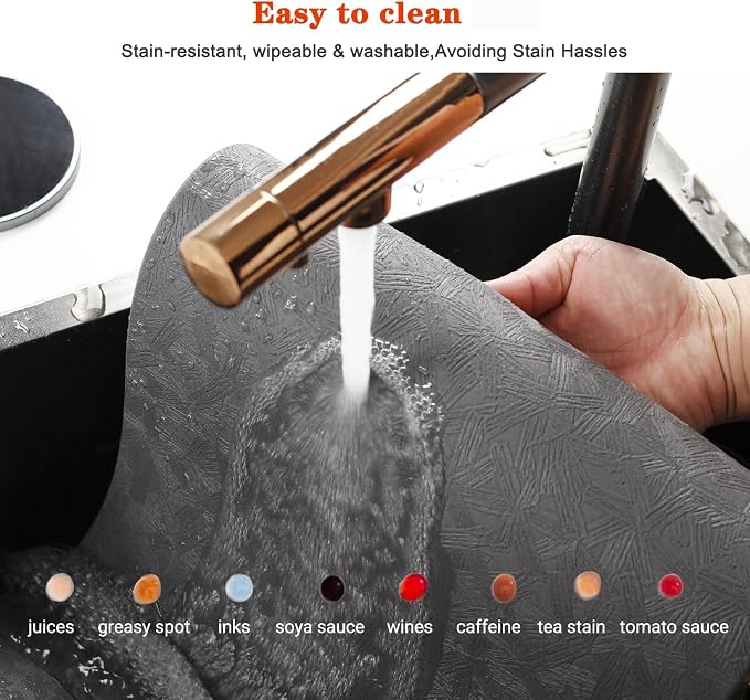 Vinyl Placemats Set of 12 Heat Resistant Easy Clean Non-Slip Place Mats - Image 5