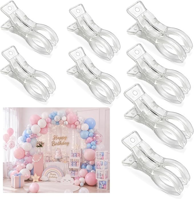 10 Pcs Spring Clamps for Crafts, Balloon Arches & Backdrops 3.5” Clip Set | - Image 5