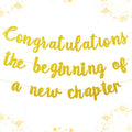 Pre-Strung Congratulations Banner New Chapter & Journey Hanging Garland Glitter by Unknown