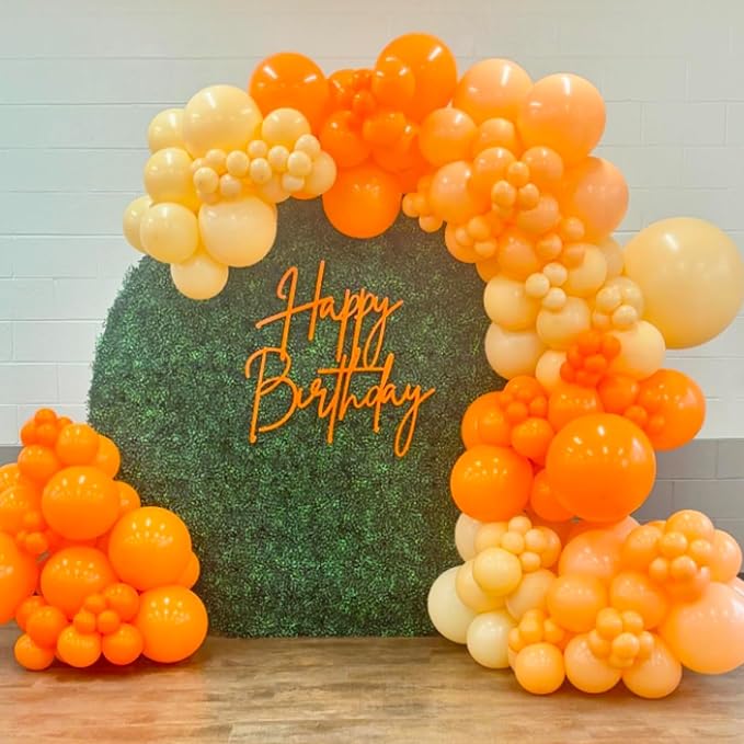 Awenztech 120pcs 5 inch Orange Latex Balloons | Graduation, Birthday Party - Image 5