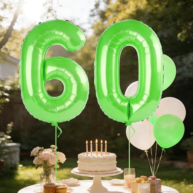 40 Inch Number 60 Balloons for 60th Birthday Party Decorations, 0-100 Fruit - Image 3