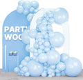 PartyWoo Baby Blue Balloons 120pcs Light Pastel Sky Aqua Blue Color | Different by PartyWoo
