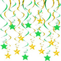BEISHIDA Green Gold Stars Hanging Swirls Graduation Hanging Ornament Decorations by Beishida