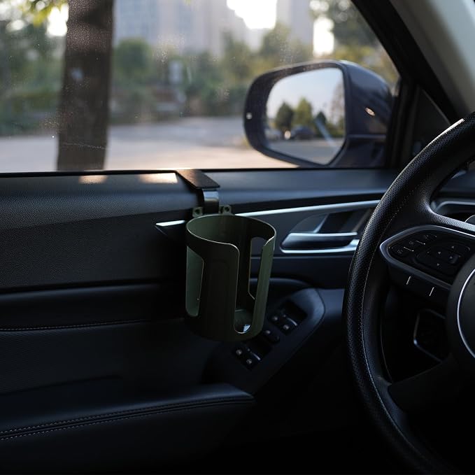 Large Car Door Cup Holder, Side Window Seat Armrest Drink Holder | Holds Large - Image 2