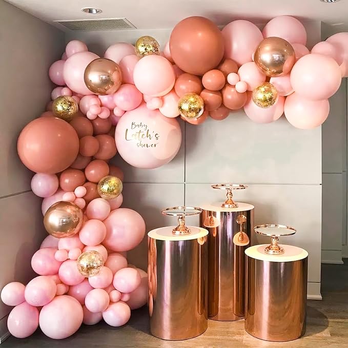 PartyWoo Dusty Pink Balloons 50pcs Dusty Rose Boho Netural Pink Color | 12 Inch - Image 6