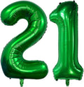 Dark Green 21 Number Balloons, 40 Inch Giant Number 21 Balloons Foil Mylar by Lovoir