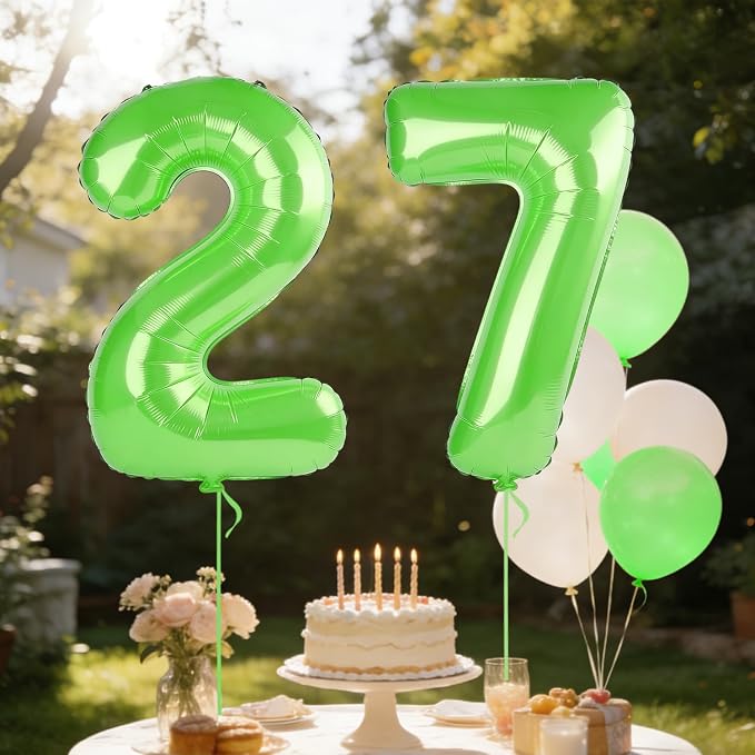 40 Inch Number 27 Balloons for 27th Birthday Party Decorations, 0-100 Fruit - Image 3
