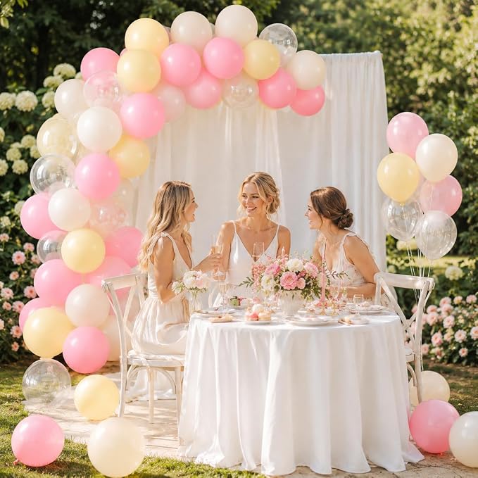 Pink and Yellow Balloons, 12 Inch Pastel Balloon - Image 6