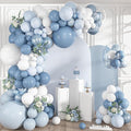 152Pcs Dusty Blue Balloons Arch Garland Kit Different Size | Light Blue and by OUDDYLIFE