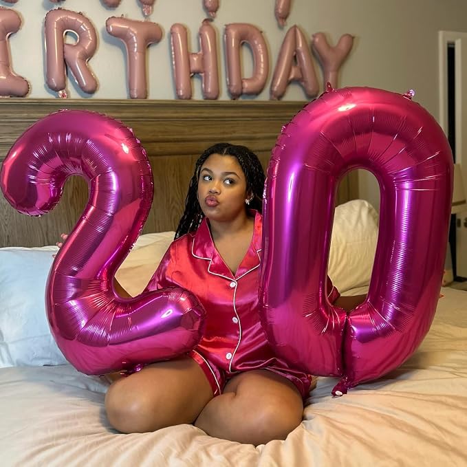 Hot Pink Number 7 Balloon 40 Inch - Image 7