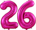 Hot Pink 26 Balloon Numbers, 40 Inch 26 or 62 Birthday Balloon Foil Mylar by BBPOOL