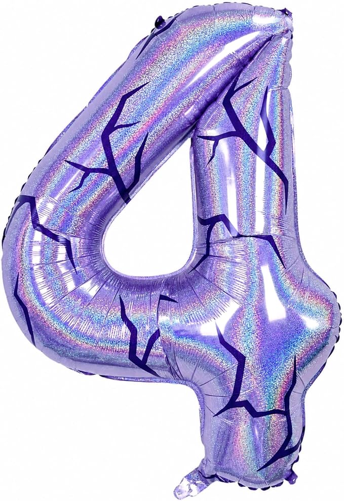 40 Inch Purple Kpop Number 4 Balloon by Froova