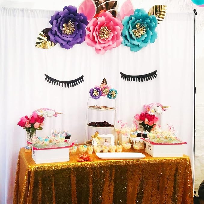 Poise3EHome 7FT x 7FT Sequin Photography Backdrop Curtain - Image 5