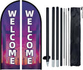 1PC Double Sided Church Welcome Feather Flag by WOANIXY---ProfessionalCustomFeatherFlagCustomBanner