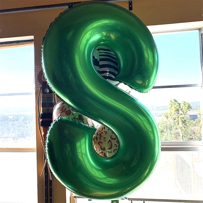 Giant Number Balloons 6, Dark Green 0-9 Set Number Balloons - Image 6