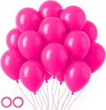 Voircoloria 105pcs Hot Pink Party Latex Balloons, 12inch | by Voircoloria