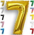 Gold Number Balloon 7 Mylar Foil Balloons 32 inch by Unknown