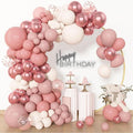 Archloon 156pcs Dusty Pink Balloon Garland Arch Kit, Different Sizes 18 12 10 5 by Aarchloon