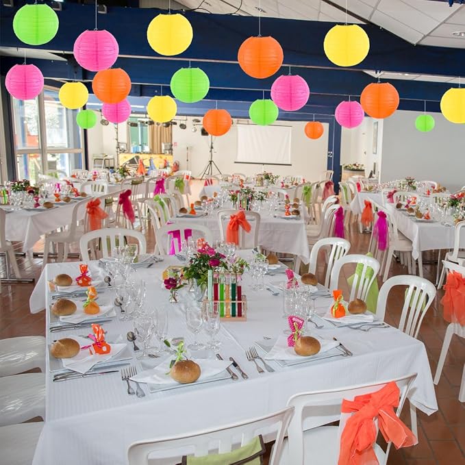 Paper Lanterns Party Decorations, Hanging Round Chinese Lanterns - Image 4
