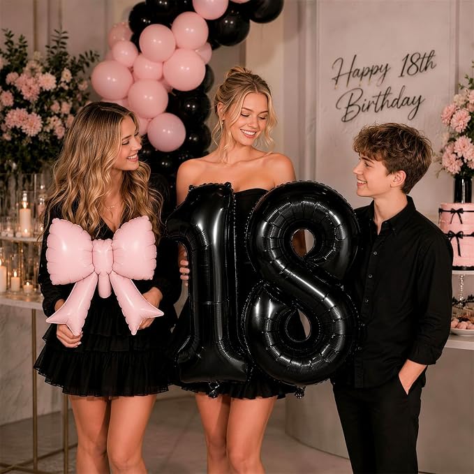 40 Inch Black Number Balloons 0-9 - Image 6