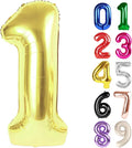 1 Balloon - Champagne Gold Birthday Number Balloons, 40 Inch Decorations | by ALPHADELTAPI