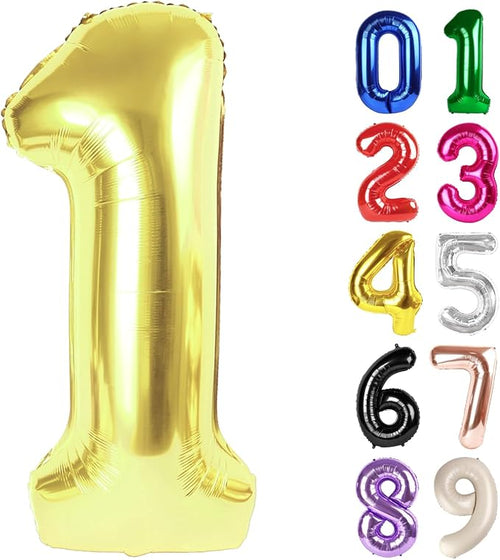 1 Balloon - Champagne Gold Birthday Number Balloons, 40 Inch Decorations | by ALPHADELTAPI