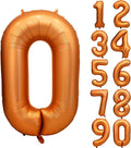 40 Inch Orange Number 0 Foil Balloon Retro Orange Digital 0 Helium Balloon | by YOIOZAIZAI