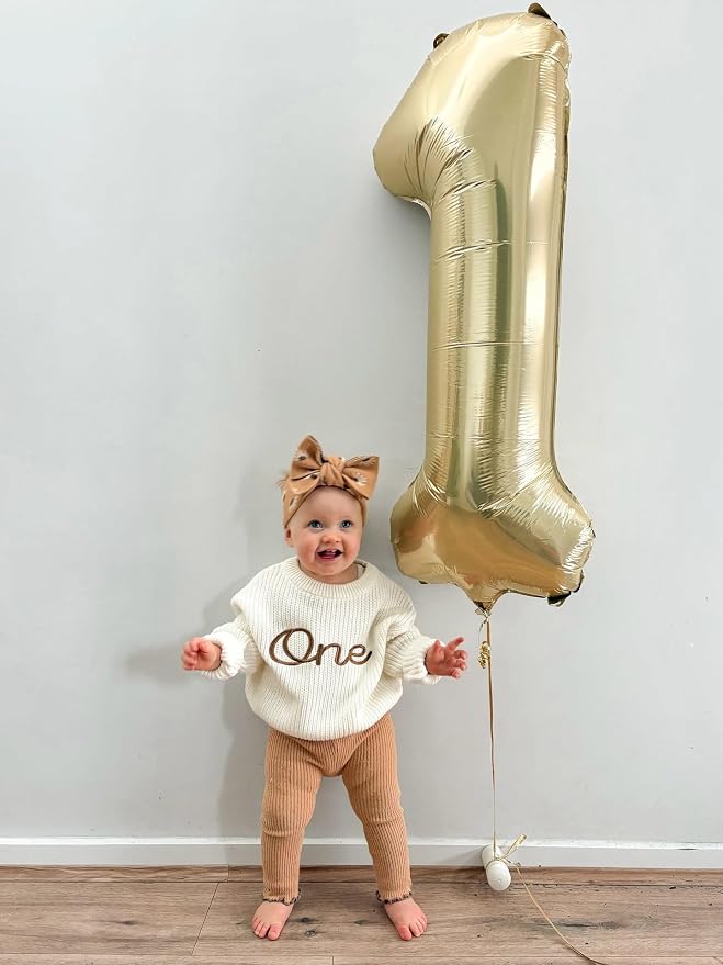 40 Inch Light Gold Number 4 Balloon, Champagne Birthday Party Decorations | 40 - Image 2