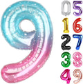 Starry Sky Number 9 Balloon 40 Inch, 9th Birthday Decorations Men Women | Foil by IWERP