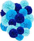 Capesaro Blue Paper Pom Poms by Capesaro