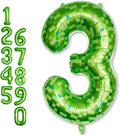 3rd Birthday Balloons for Boys, Large Lime Green Pixel Number 3 Balloon by Froova