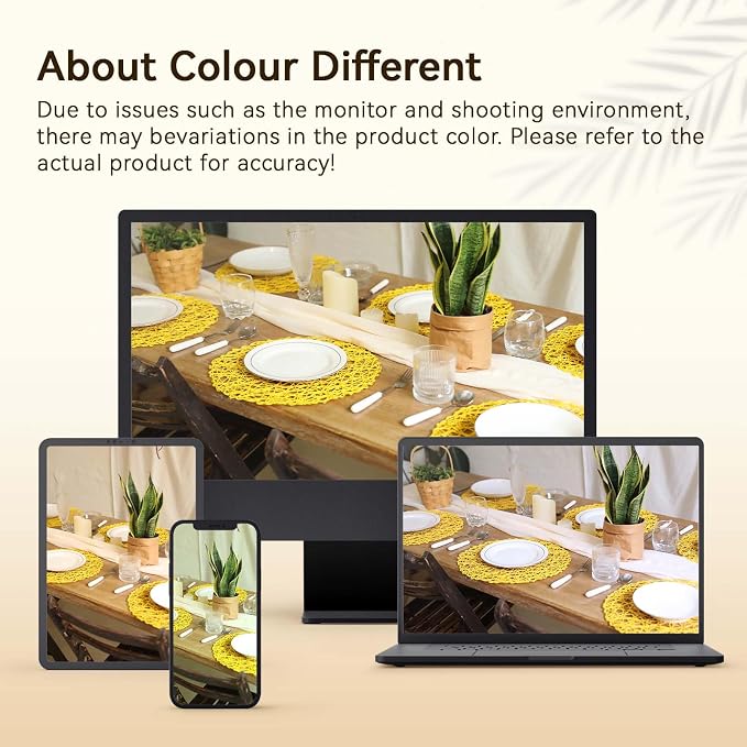 AHHFSMEI Paper Braided Round Placemats Set of 12 Natural Non-Slip Heat - Image 6