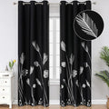 Elegant Natural Palm Tree Design Black Out Curtains Thermal Insulated Window by ESTELARTEXTILER