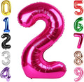 40 Inch Hot Pink Number 2 Balloon, 2nd Birthday Party Decorations | 40 Inch Hot by Hadoife