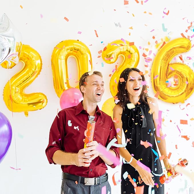 40 Inch Gold Foil Number Balloons - Image 7