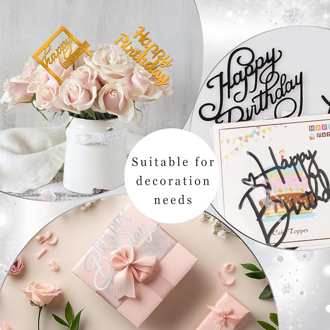 30PCS Happy Birthday Cake Topper Acrylic Cake Toppers - Image 7